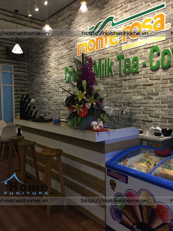 thiết kế cửa hàng kem
